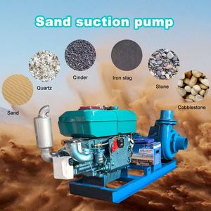 Pompe centrifuge à boue diesel, pompe de dragage à aspiration de sable, 4 pouces, portable, personnalisée pour les grosses particules solides - Product Image 6