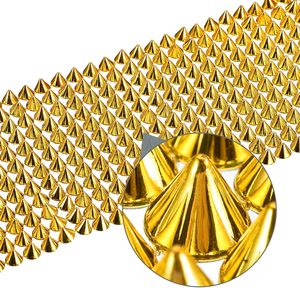 Uxcell Rivets à cône à coudre, clous à dos plat en plastique, rivets à cône, ruban de garniture punk pour la décoration DIY de vêtements, sacs et chaussures - Product Image 4