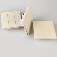 Applique murale beige crème, interrupteur/prise 1/2/3/4 voies, ultra-mince, haute qualité, élégante, personnalisable OEM/ODM, avec logo