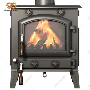 Freestanding cast iron wood stove modern fireplace indoor wood burning fireplace