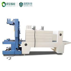 Machine d'emballage sous film rétractable semi-automatique pneumatique pour bouteilles d'eau minérale, de <span class=keywords><strong>shampoing</strong></span>, boîtes cosmétiques, emballage <span class=keywords><strong>efficace</strong></span> - Product Image 1