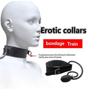 Collar Erótico Ajustable con Bozal de Bola Negra para Coqueteo y Bondage Oral con Candado, Juguete Sexual para Juegos de Sumisión y Adultos - Product Image 3