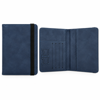 Portefeuille de voyage en cuir PU avec porte-cartes, sangle élastique, emplacements pour cartes SIM, poches, idéal pour les voyages, aéroports, vacances, taille personnalisée, vente en gros, OEM