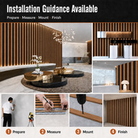 Panneau acoustique à haute absorption sonore WINEGO, panneaux muraux en bois à lattes, indice STC élevé, insonorisation, panneau mural acoustique en bois