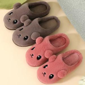 Chaussons en peluche chauds pour femme, hiver, intérieur, antidérapants, à semelle épaisse, mignons, pour homme, hiver. - Product Image 4