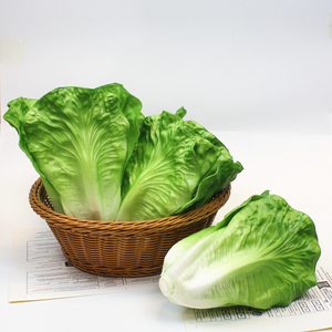 Laitue verte artificielle réaliste, fausse laitue romaine, légume artificiel réaliste, accessoire de décoration pour présentation alimentaire en cuisine - Product Image 4