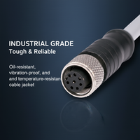 Câble d'encodeur servo M12 8 broches femelle vers IEEE1394 10 broches mâle, câble de retour d'information industriel hautement flexible pour moteur servo Panasonic