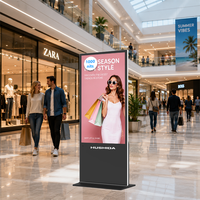 Kiosque numérique portable sur pied avec écran LCD Android pour la publicité dans les ascenseurs et les métros