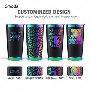 Vaso Térmico de Acero Inoxidable con Recubrimiento en Polvo Arcoíris de 20 oz, con Tapa y Pajita, Aislamiento al Vacío de Doble Pared, para Viajes - Product Image 2