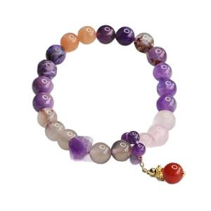 Pulsera de Cristal Natural Multi-Tesoros de Estilo Fuego Púrpura Nueve 2025, Hecha a Mano, para Mujer, <span class=keywords><strong>Beneficios</strong></span> para Empleados, Venta al por Mayor - Product Image 5