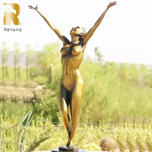 Наружный Декор фигурки в натуральную величину бронзовая сексуальная обнаженная женщина статуя скульптура для продажи
