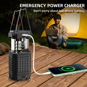 Lámpara Solar de Manivela para Camping, Linterna LED Portátil para Exteriores, Banco de Energía USB de 5000 mAh, Certificación CE - Product Image 4
