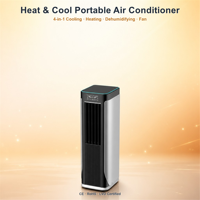 Climatiseur portable 12000 BTU, chaleur et froid, R290, 4 en 1, chauffage et refroidissement avec télécommande pour chambre à coucher