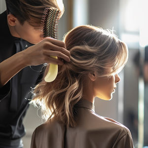 Pettine Professionale per Acconciature da Sera, Pettine per Spazzolare e Arricciare i Capelli, Pettine a Forma di S con Perni in Nylon per Chignon e Acconciature Rialzate - Product Image 6