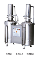 Distillateur d'eau à double distillation en acier inoxydable 304, conception à double chambre, tube de condenseur sans soudure, chauffe-eau à immersion en cuivre