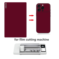 Originele effen kleurveranderende folie voor iPhone 18 Pro Max bordeauxrode telefoon achterkant bescherm sticker voor snijmachine plotter