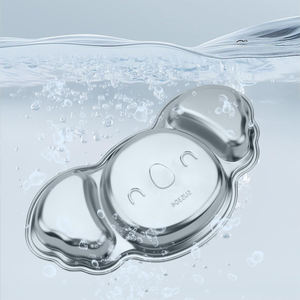 Platos divididos en forma de <span class=keywords><strong>Koala</strong></span> para el almuerzo Camping 304 plato dividido de acero inoxidable 3 secciones platos de cena irrompibles bandeja de comida - Product Image 3