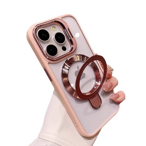 Coque de protection antichoc en PC rigide avec double support magnétique en métal et protection d'objectif pour iPhone 15 16 17 <span class=keywords><strong>Pro</strong></span> <span class=keywords><strong>Max</strong></span> - Product Image 5