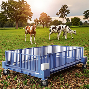 PXM Custom Size Farm Weighing Platforms Anti-Chewing Waterproof Electronic Floor Scale LCD/LED Double <strong>Door</strong> Livestock Scale - Product Image 5