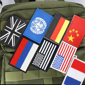 제조업체 맞춤형 도매 미국 국기 자수 패치 모든 국가용 자켓용 다림질 자수 패치 - Product Image 2