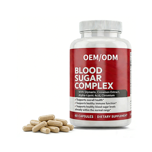 Capsules <span class=keywords><strong>de</strong></span> complément alimentaire OEM/ODM pour la glycémie : Cannelle, Chrome <span class=keywords><strong>et</strong></span> Extrait <span class=keywords><strong>de</strong></span> Framboise - Product Image 1