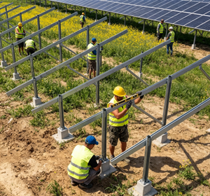 Système de rails solaires en alliage d'aluminium avancé avec ensemble complet de fixations par serre-câbles pour l'exportation en gros vers les marchés du Moyen-Orient - Product Image 3