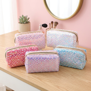 Laser Gradient <b>Sequin</b> PVC Cosmetic Clutch Bag High-Looking Fashion Women's Waterproof Storage - Product Image 3