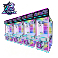 Machine de jeu d'arcade à griffes de luxe à monnayeur, avec distributeur de peluches et éclairage LED, pour centre commercial
