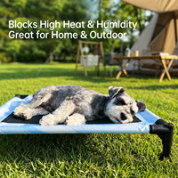 Lit de camping surélevé respirant pour animaux de compagnie, résistant à l'humidité, lit pour chien surélevé, chaise longue lavable pour chat, pour petits animaux, utilisation intérieure et extérieure