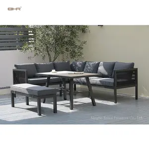 BHR Hot Selling Courtyard/garden/villa Rope Sofa Aluminium Outdoor Furniture Outdoor Sectional Sofa Patio Furniture Set