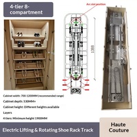 Meuble à chaussures électrique rotatif en acier, étagère de rangement inclinable à 360 degrés, armoire à chaussures intelligente, armoire d'entretien des chaussures