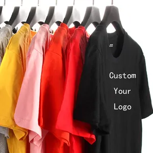 siêu lớn t áo sơ mi Suppliers-Bán Buôn Kích Thước Lớn Pima Cotton Tùy Chỉnh Polyester T Shirt In Người Đàn Ông Trống Rắn Màu Siêu Lớn T Shirt Với Logo