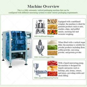 Machine d'emballage automatique pour bâtonnets de sucre de 1 kg, bonbons gélifiés de 250 g, 500 g, 1000 g, 250 g à 1 kg, ligne d'emballage et de conditionnement de céréales - Product Image 4