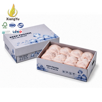 Boîte d'emballage pour viande en carton ondulé imprégné de cire personnalisée Xiangyu avec couvercle, carton imperméable pour la chaîne du froid, pour l'exportation de viande congelée