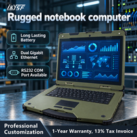 Ordinateur portable robuste de 14 pouces, batterie longue durée, double Ethernet Gigabit, port COM RS232 pour l'inspection de l'industrie pétrolière, gazière et électrique