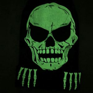 Gorro de punto tipo balaclava con diseño de calavera luminosa para Halloween, venta al por mayor - Product Image 4