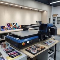 Printer UV LED Flatbed 6090 A1 dengan Print Head XP600 I1600 untuk Casing Ponsel, Kulit, Bola Golf, Akrilik/Kaca, Garansi 1 Tahun