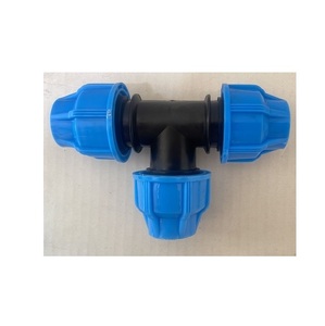 Exportation dans le monde entier robuste 63MM X 50MM réduisant TEE bleu PP raccords de tuyauterie d'irrigation à Compression haute pression lisse pour l'Inde - Product Image 1