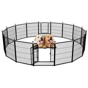 Factory direct price diy foldable exercise pet playpen durable 8/16 panels dog playpen metal fences for small medium large dogs