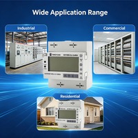 Compteur d'énergie triphasé de classe B homologué MID, rail DIN 3x80A 230/400V M-Bus LCD pour la surveillance de la consommation d'énergie