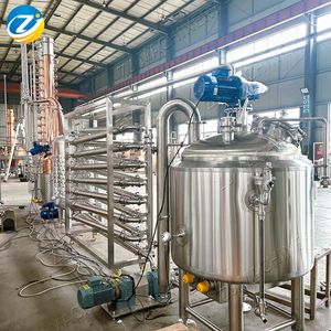 Sistema de destilación de torre de columna alta ZJ 300L, máquina para destilería de <span class=keywords><strong>alcohol</strong></span> de vodka con tanque de fermentación Mash Tun - Product Image 4