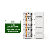 Batteries lithium-ion murales Wattsolar à basse tension, empilables, capacité 280Ah 314Ah, Deye Battery 15KWh 16KWh, stock UE