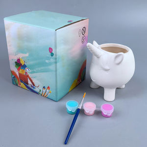 DIY seramik kupa boyama kiti çocuklar için toptan hayvan alçı çizim kiti yaş 5-7 yıl - Product Image 5