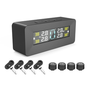 Sistema de Monitoreo de Presión de Neumáticos (TPMS) para Automóvil con Carga Solar Inalámbrica, 4 Sensores Externos, Resistente al Agua IPX7, Alerta de Temperatura en Tiempo Real - Product Image 2