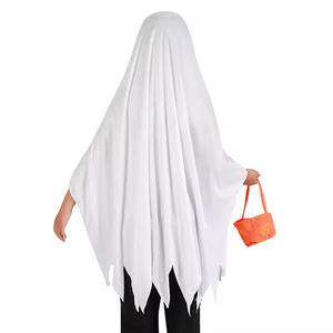 Disfraz de Fantasma para Cosplay, Capa Blanca Desgastada de Halloween con Bolsa de Calabaza, Lindos Trajes de Fiesta de Rol, Poliéster Unisex - Product Image 2