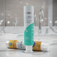 Tubes de dentifrice personnalisables en plastique blanc/ABL de 100 ml et 120 ml avec bouchon à vis, couvercle à clapet spécial dentifrice pour usage quotidien