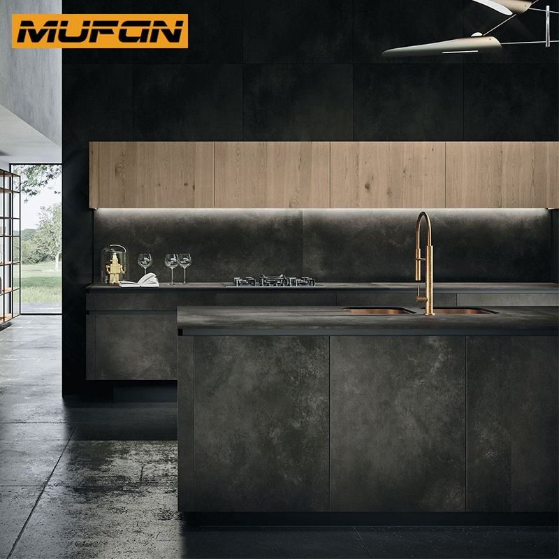 Luxury Black Cabinet Custom Island Furniture Set Modern Designs ...