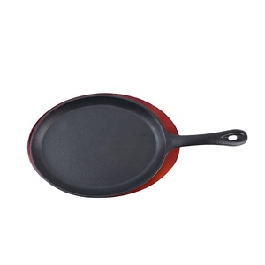 Plato <span class=keywords><strong>para</strong></span> servir <span class=keywords><strong>de</strong></span> <span class=keywords><strong>hierro</strong></span> <span class=keywords><strong>fundido</strong></span> <span class=keywords><strong>de</strong></span> 9 pulgadas, utensilios <span class=keywords><strong>de</strong></span> cocina <span class=keywords><strong>de</strong></span> diseño clásico, plato chisporroteante, Sartén Fajita con base <span class=keywords><strong>de</strong></span> madera <span class=keywords><strong>de</strong></span> fondo plano, respetuoso con el medio ambiente - Product Image 1