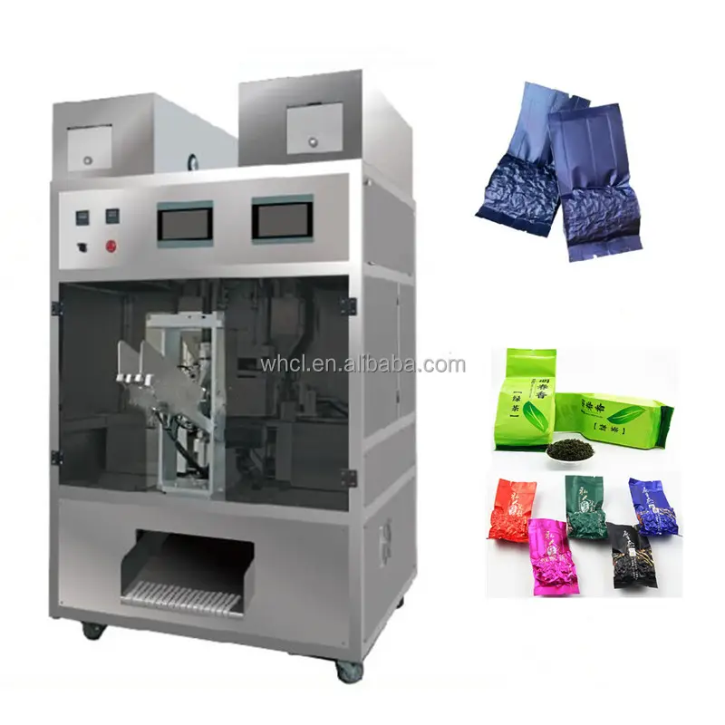 Automatic Pre-made Sachet Double Electronic Scale Vacuum Sealing Plastic Herb Fuso Black Green Tea Bag Packing machine