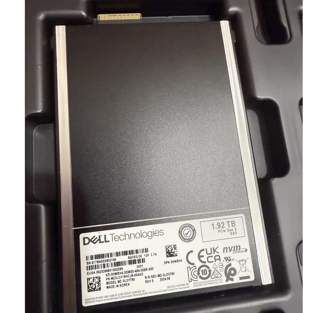 For DELL SSD PCIE GEN5 NVME SSD 1.6T 3.2T 6.4T 12.8T 1.92T 3.84T 7.68T 15.36T SSD